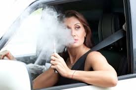 smoking in car 