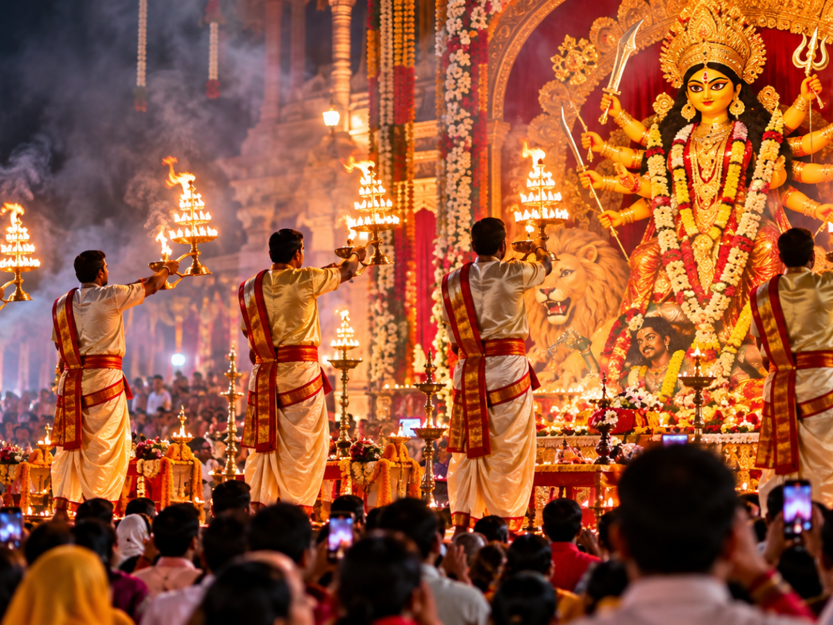 Patna News: शाम ढलते ही एतवारपुर की दुर्गा आरती में श्रद्धालुओं की भीड़ उमड़ पड़ती है, जानिए खासियत।